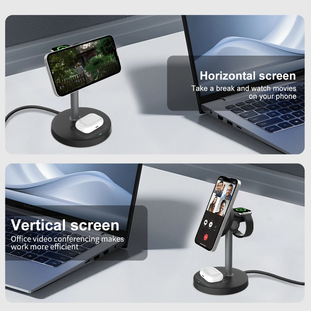 Ampovo magnetic charging station detail view